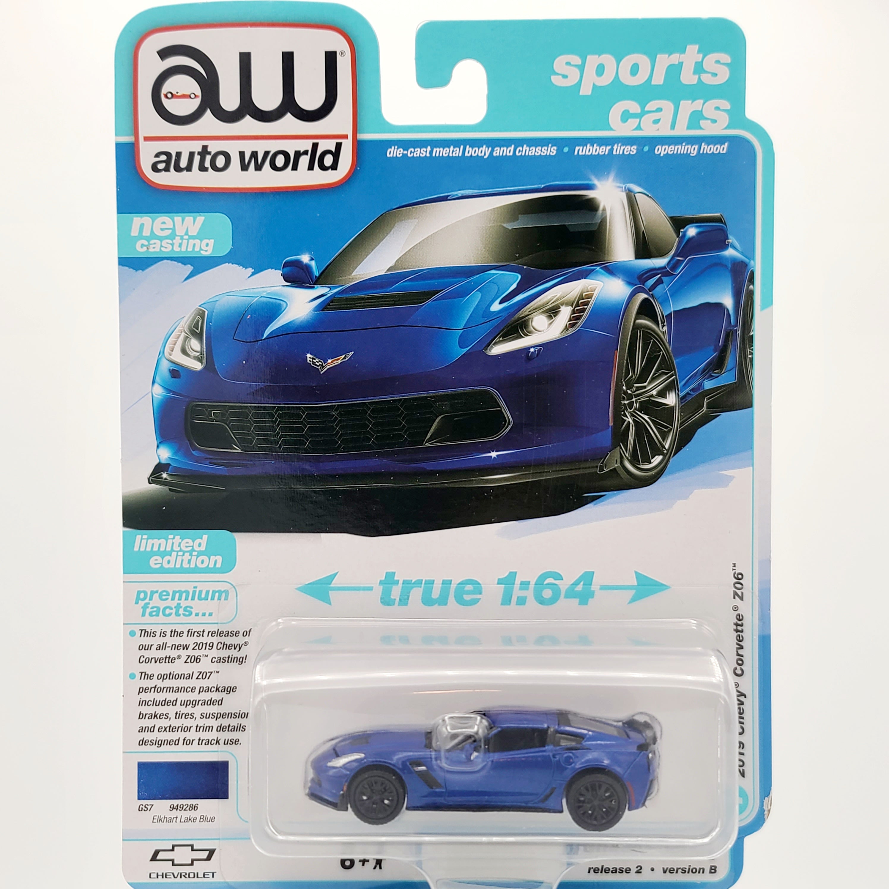 Auto World '19 Chevrolet Corvette Z06 - 1:64 scale (2024 Release 2B - Sports Cars)